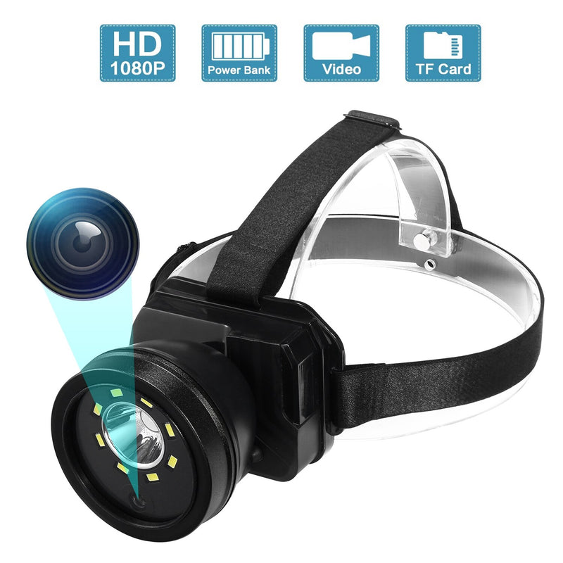 Lampe Camera Frontale - Noir - étanche - 1080P