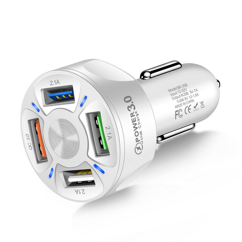 Ports USB Chargeur De Voiture Charge Rapide 3.0 Rapide Allume-cigare De Voiture