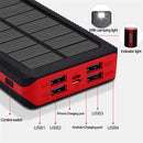 Batterie Externe - Chargeur Solaire - Rouge