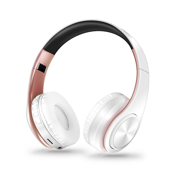 Casque Ecoute Bluetooth - Noir - Blanc - Rose