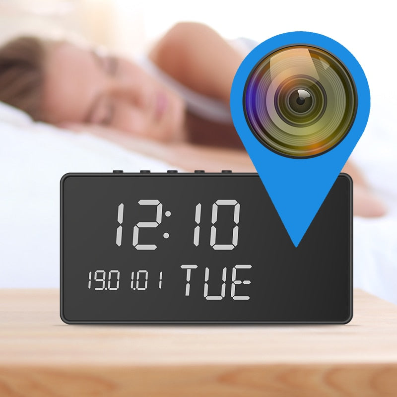 Reveil Avec Camera HD Cachee Wifi