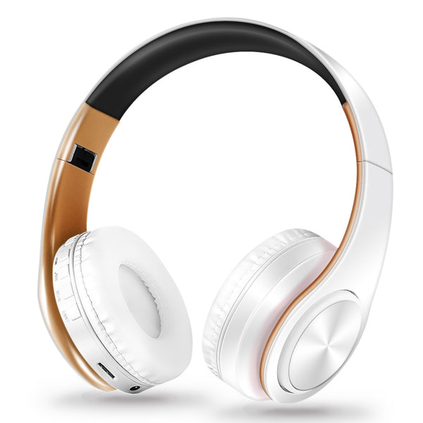 Casque Ecoute Bluetooth - Blanc - Or