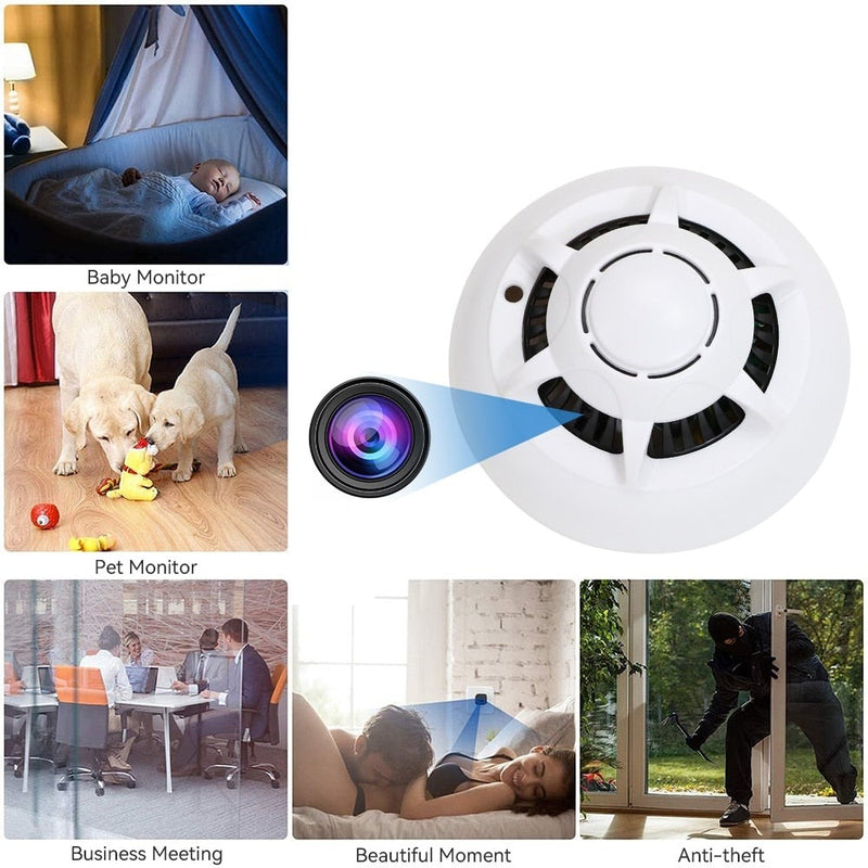 Détecteur de fumée caméra espion WIFI accessible à distance PC