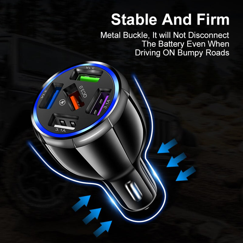 Chargeur Smartphone Voiture 5 Ports USB