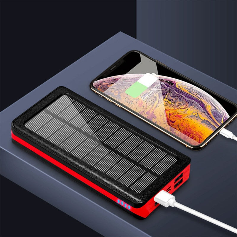 Batterie Externe - Chargeur Solaire - Noir