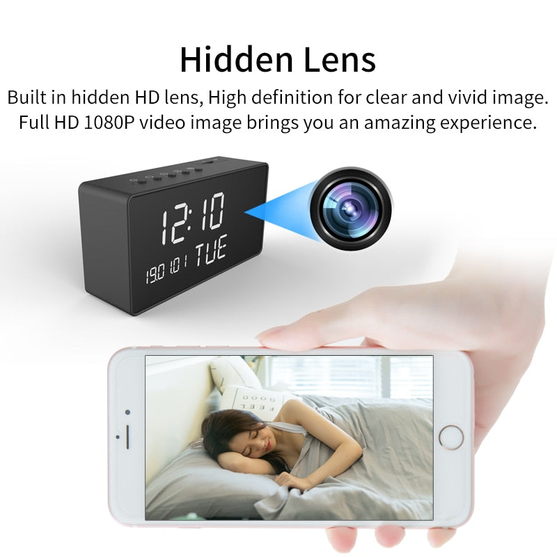Reveil Avec Camera HD Cachee Wifi