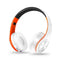 Casque Ecoute Bluetooth - Blanc - Orange -
