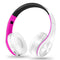 Casque Ecoute Bluetooth - Blanc - Rose