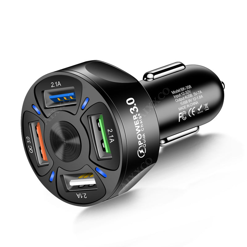 Ports USB Chargeur De Voiture Charge Rapide 3.0 Rapide Allume-cigare De Voiture