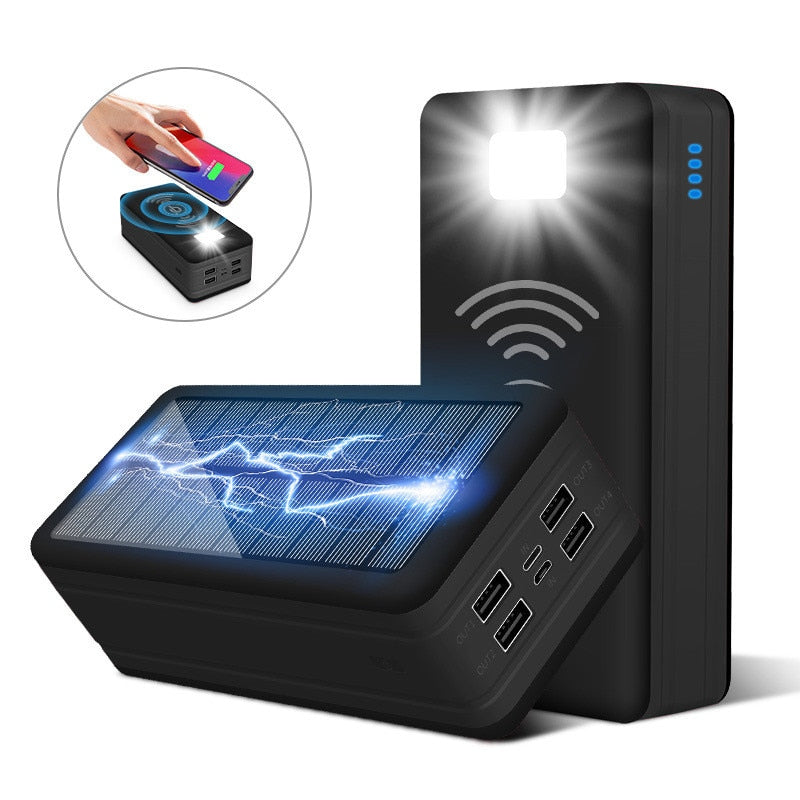 Chargeur Solaire Randonnée Noir - 50000-90000 mah
