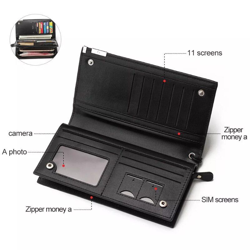 Camera Espion - Portefeuille Noir avec Camera Intégrée