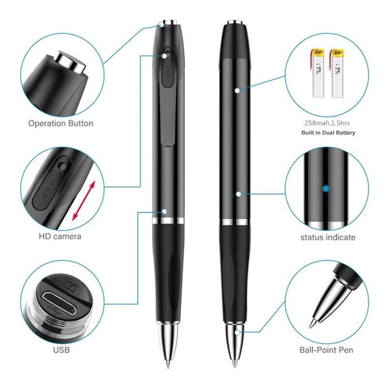 Stylo caméra espion Full HD 90 minutes
