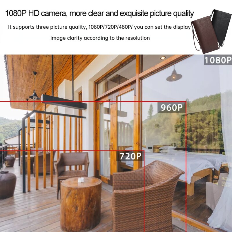 Camera Espion - Portefeuille Noir avec Camera Intégrée